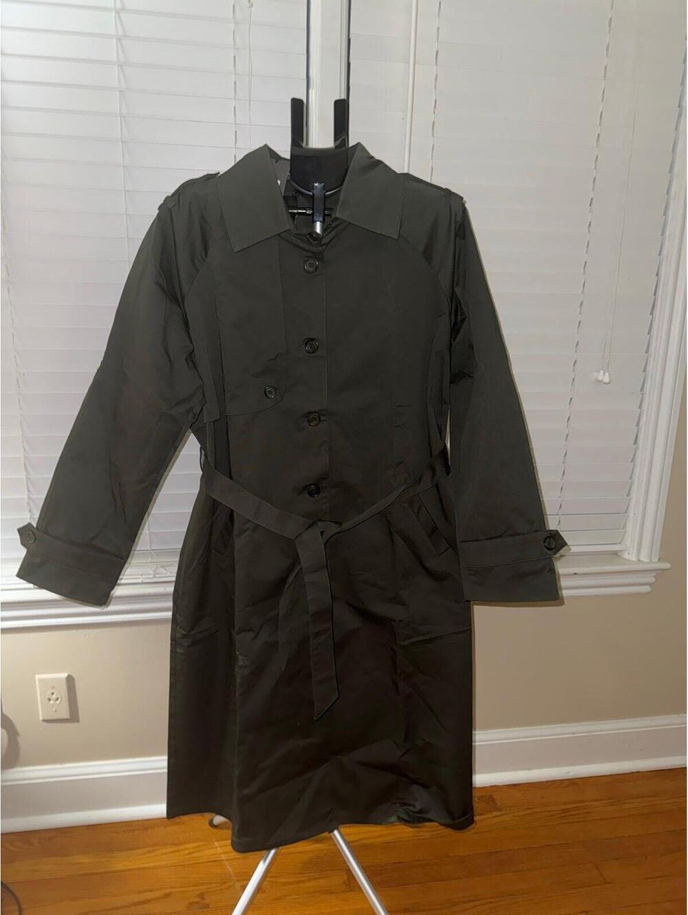 Ruti In My Element Trench Coat Olive L/XL NWT Oversized Minimalist‎ Jacket